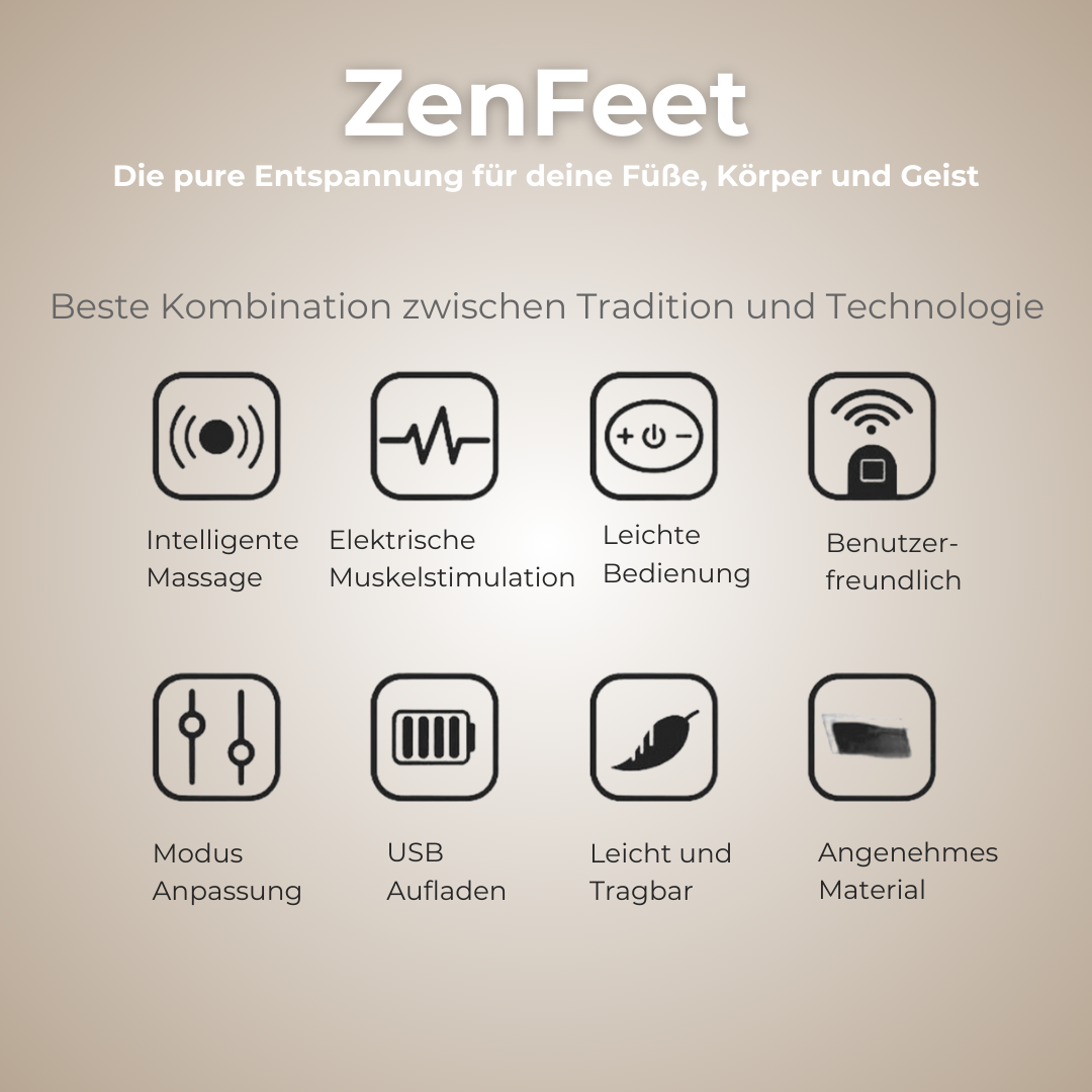 ZenFeet - EMS Fuss Massage Matte - Entspannung auf Knopfdruck